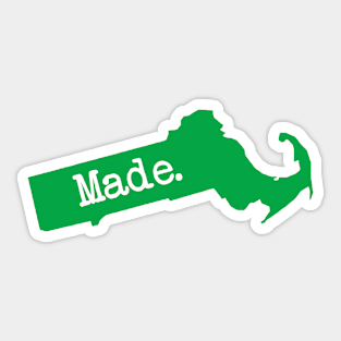 Massachusetts Made MA Green Sticker